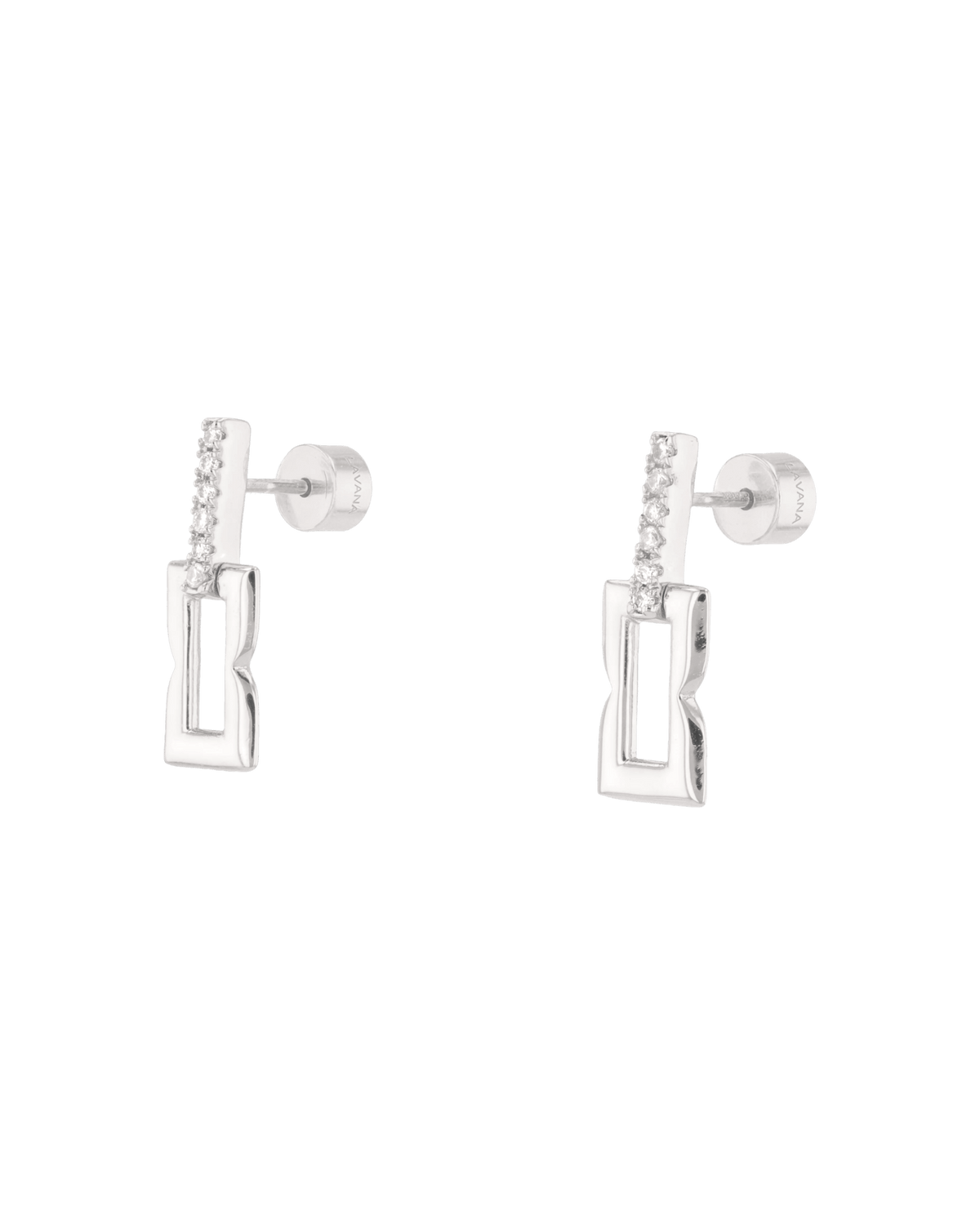 Lavana Signature Silver Diamond Studs
