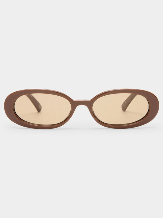 Image of Sunglasses. Productname: LE SPECS OUTTA LOVE SUNGLASSES in Cocoa colour by brand - Le Specs