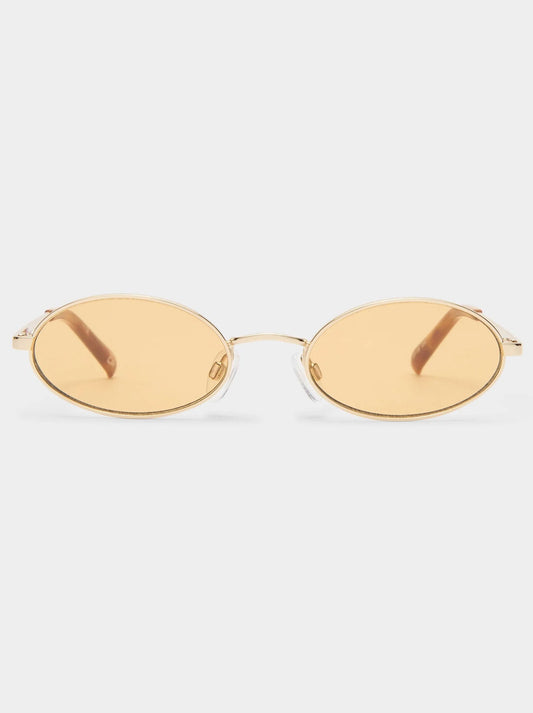 Image of Sunglasses. Productname: LE SPECS LOVE TRAIN SUNGLASSES in Gold colour by brand - Le Specs