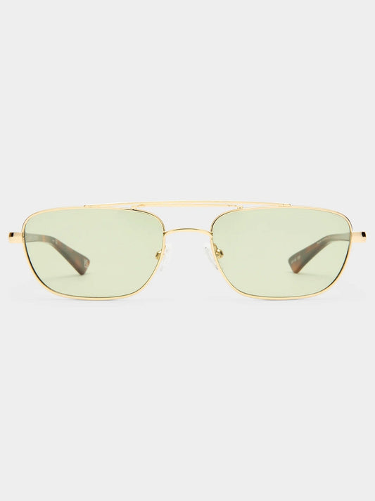 Image of Sunglasses. Productname: LE SPECS LE MIMI SUNGLASSES in Gold colour by brand - Le Specs