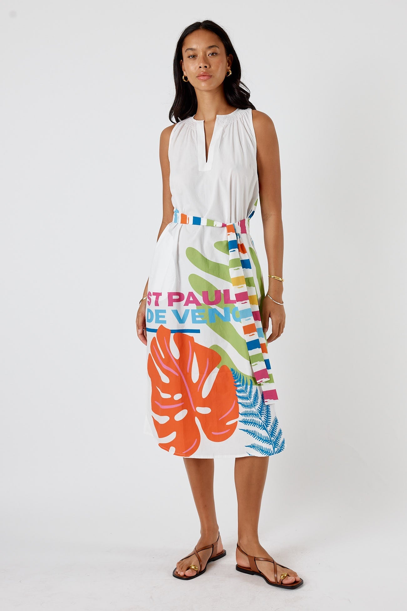 Image of Dresses. Product name - Itami De Vence S/Less White in White colour by brand - Itami Division