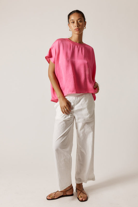 Image of T-Shirts. Productname: Rubyyaya Bienvenue T-Shirt Plain Pink in Pink colour by brand - Rubyyaya