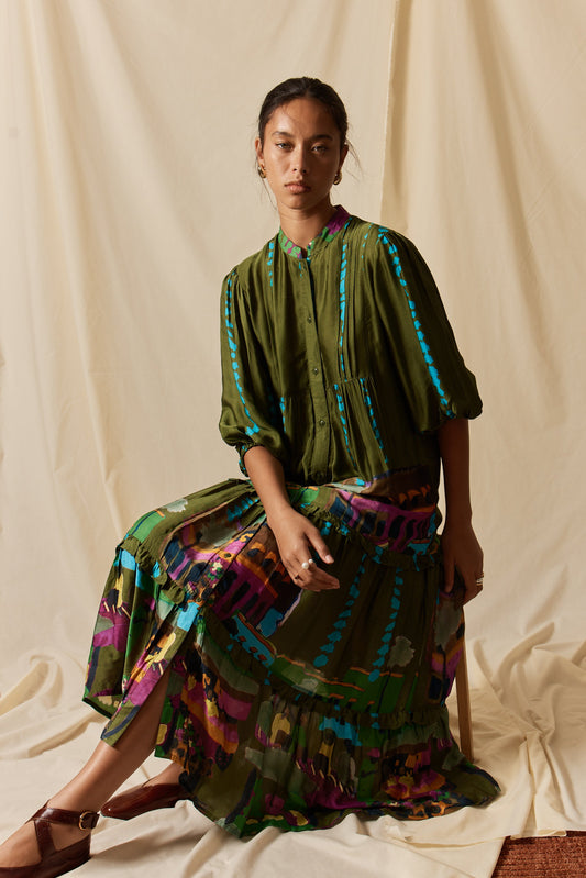 Image of Dresses. Productname: LulaSoul Surrey Maxi Forest in Forest colour by brand - LulaSoul