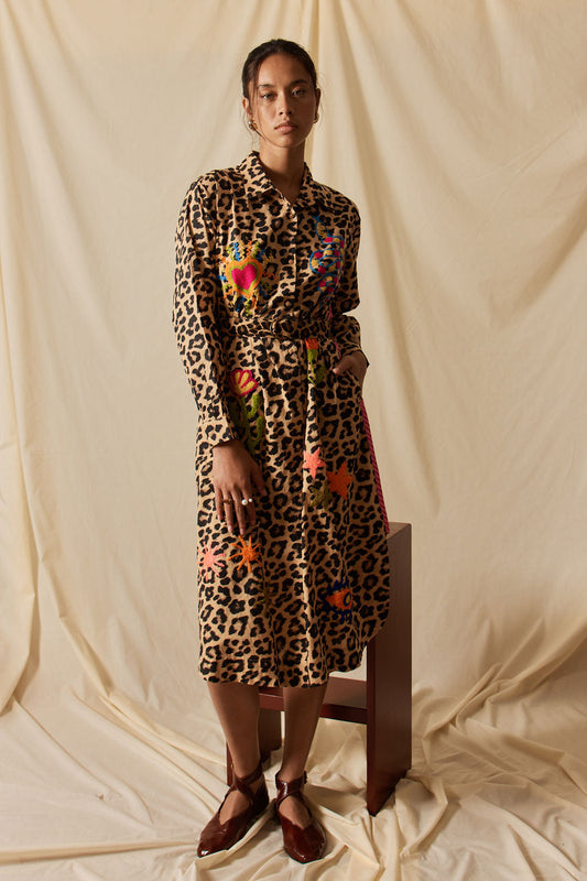 Image of Dresses. Productname: LulaLife Azure Shirtmaker Leopard in Leopard colour by brand - LulaLife