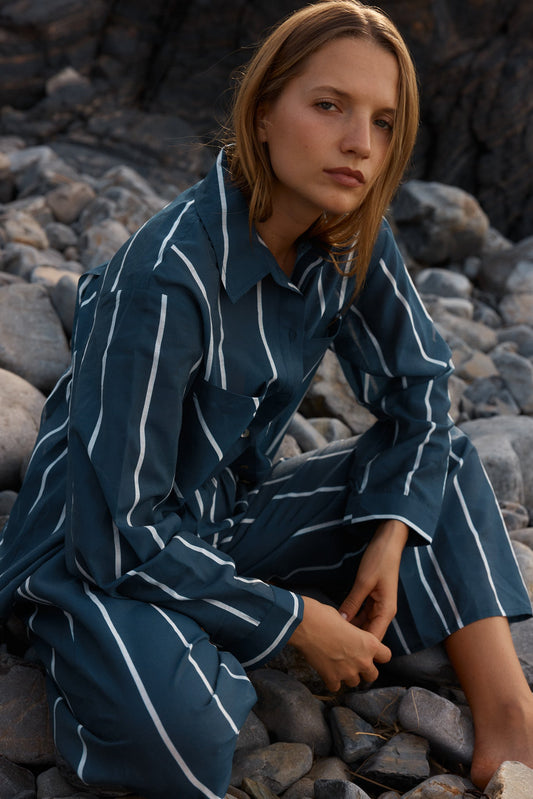 Image of Shirts. Productname: Betty Basics Hayman Shirt Navy/White Stripe in Navy/White Stripe colour by brand - Betty Basics