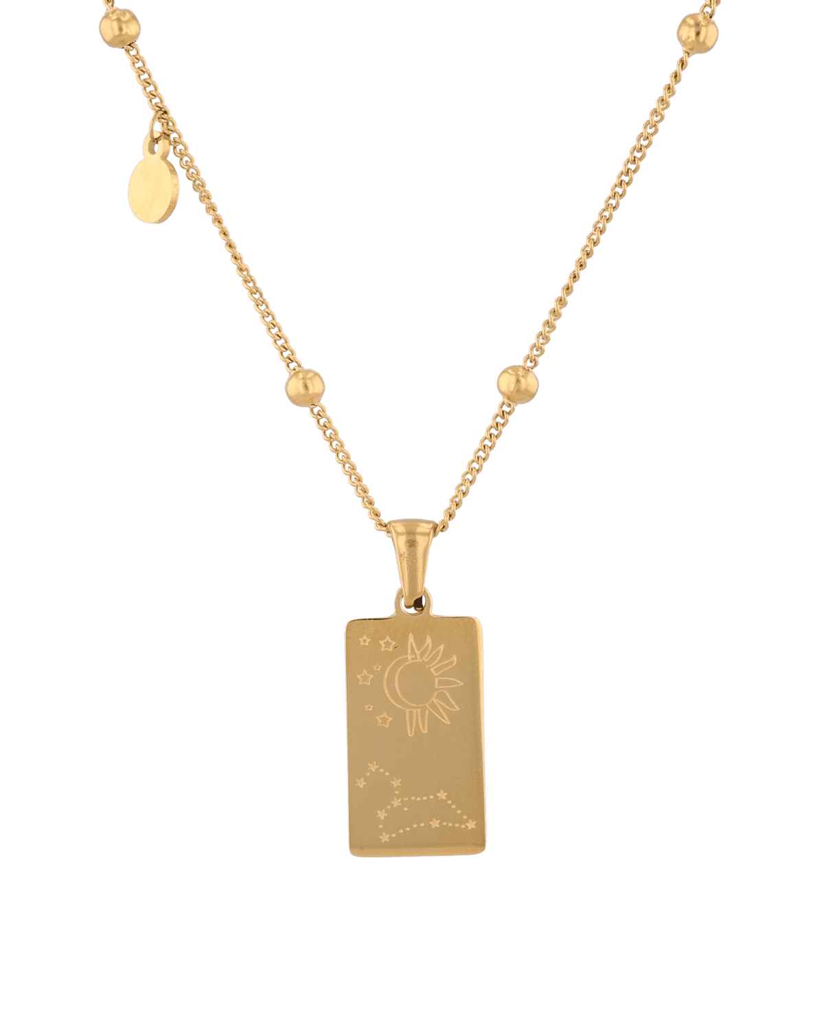 LAVANA Leo Gold Zodiac Tag Necklace