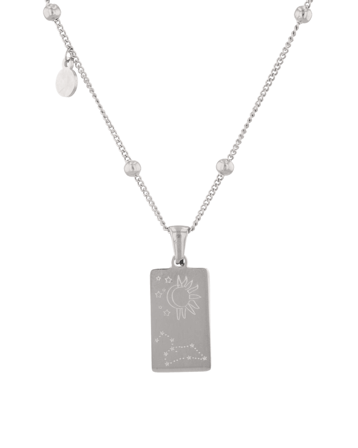 LAVANA Leo Silver Zodiac Tag Necklace
