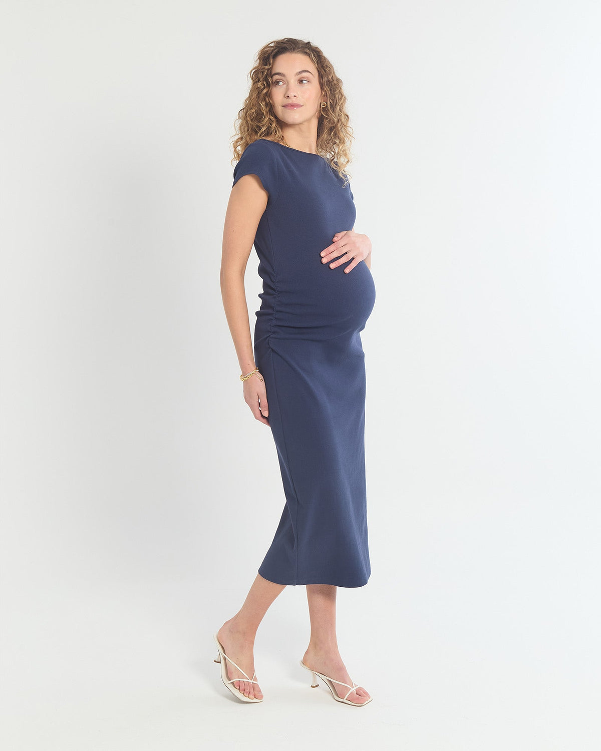 Image of Dresses. Product name - Leo Midi Dress in colour by brand - Soon Maternity