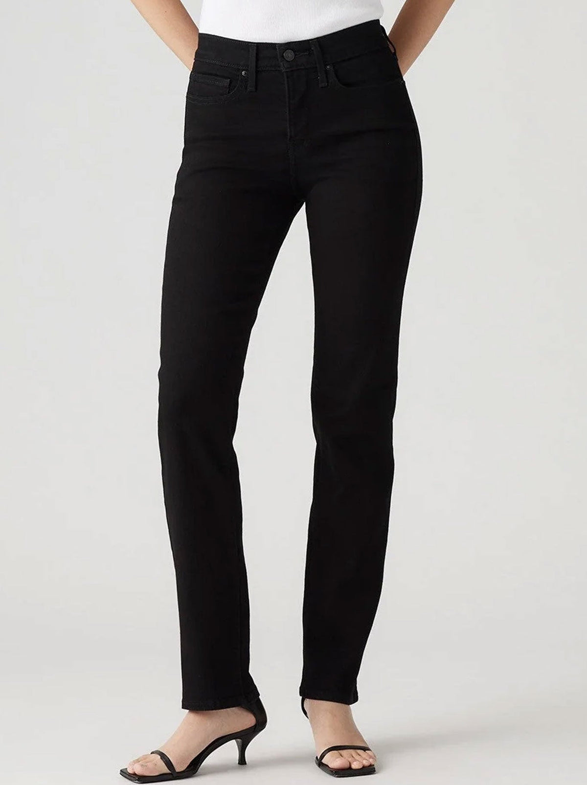 Image of Jeans. Product name - LEVI'S 314 SHAPING STRAIGHT JEAN in Midnight colour by brand - Levis