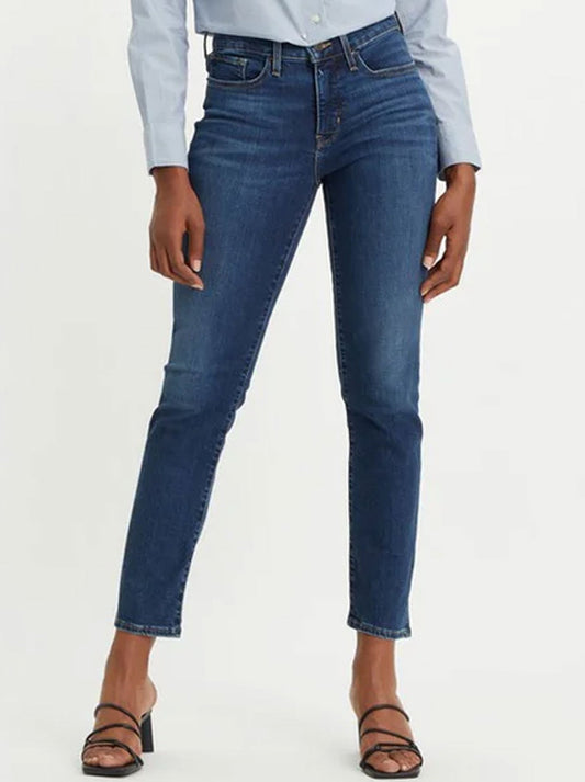Image of Jeans. Product name - LEVI'S 314 SHAPING STRAIGHT JEAN in Blue Wave Dark colour by brand - Levis