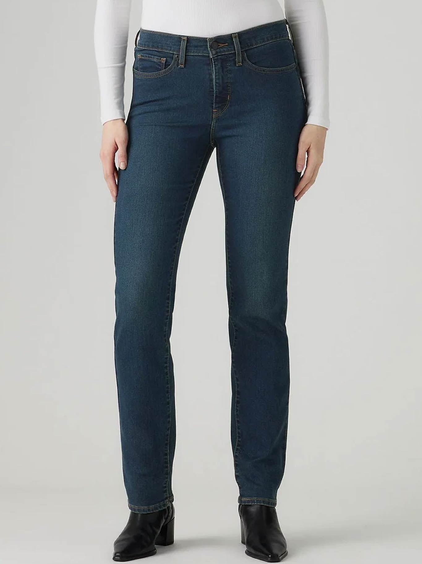 Image of Jeans. Product name - Levi'S 314 Shaping Straight Leg Jean in Eternal Indigo Dark Tint colour by brand - Levis