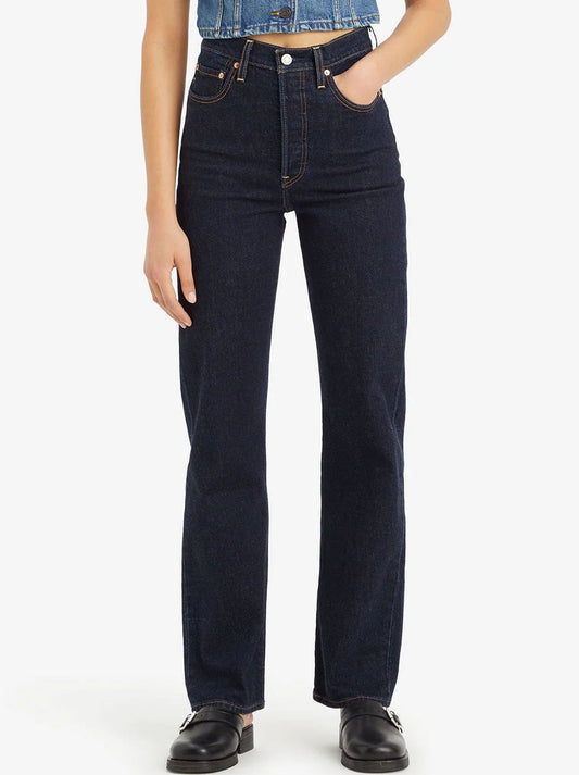 Image of Jeans. Product name - LEVI'S RIBCAGE FULL LENGTH JEAN in Small Course colour by brand - Levis