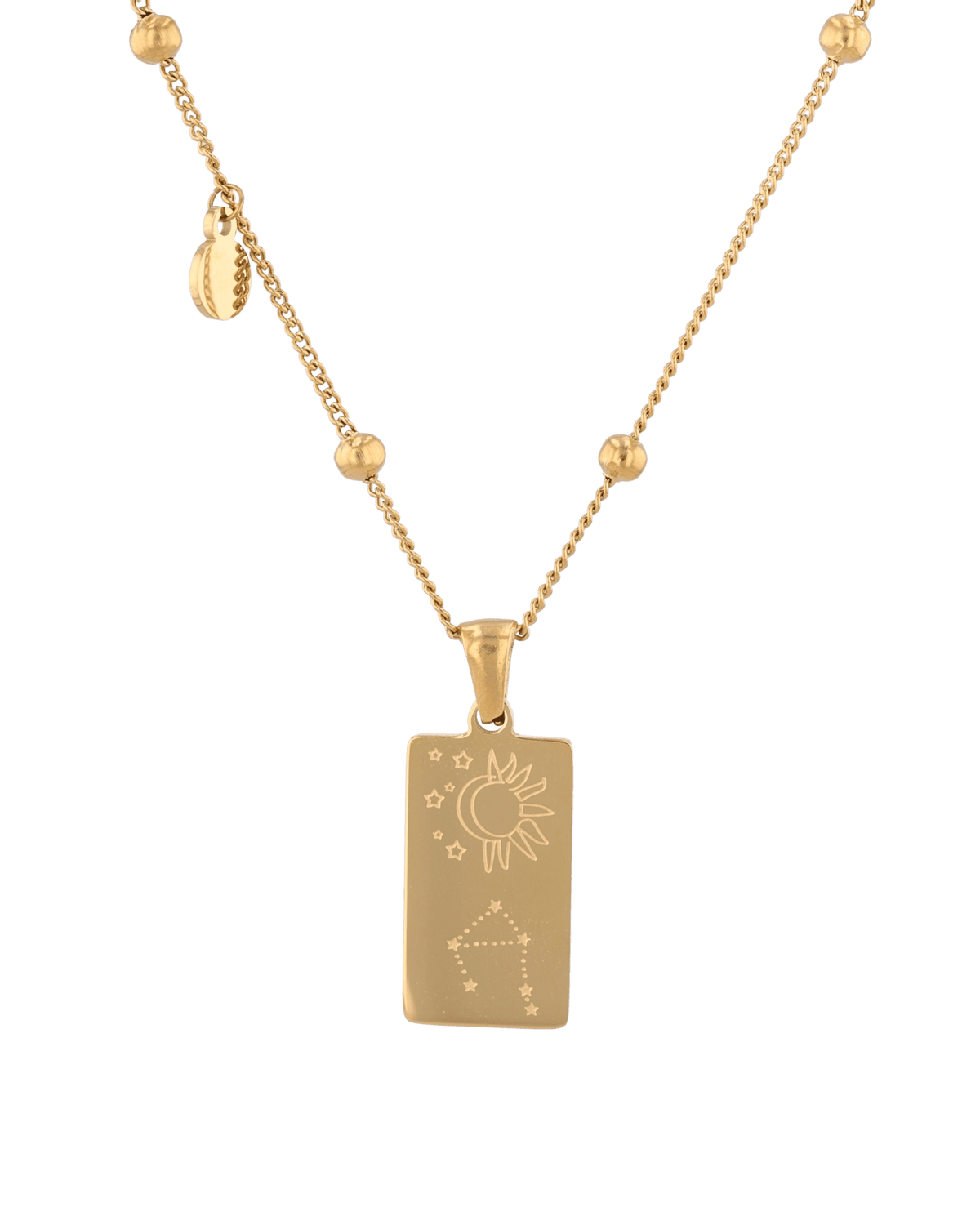 LAVANA Libra Gold Zodiac Tag Necklace