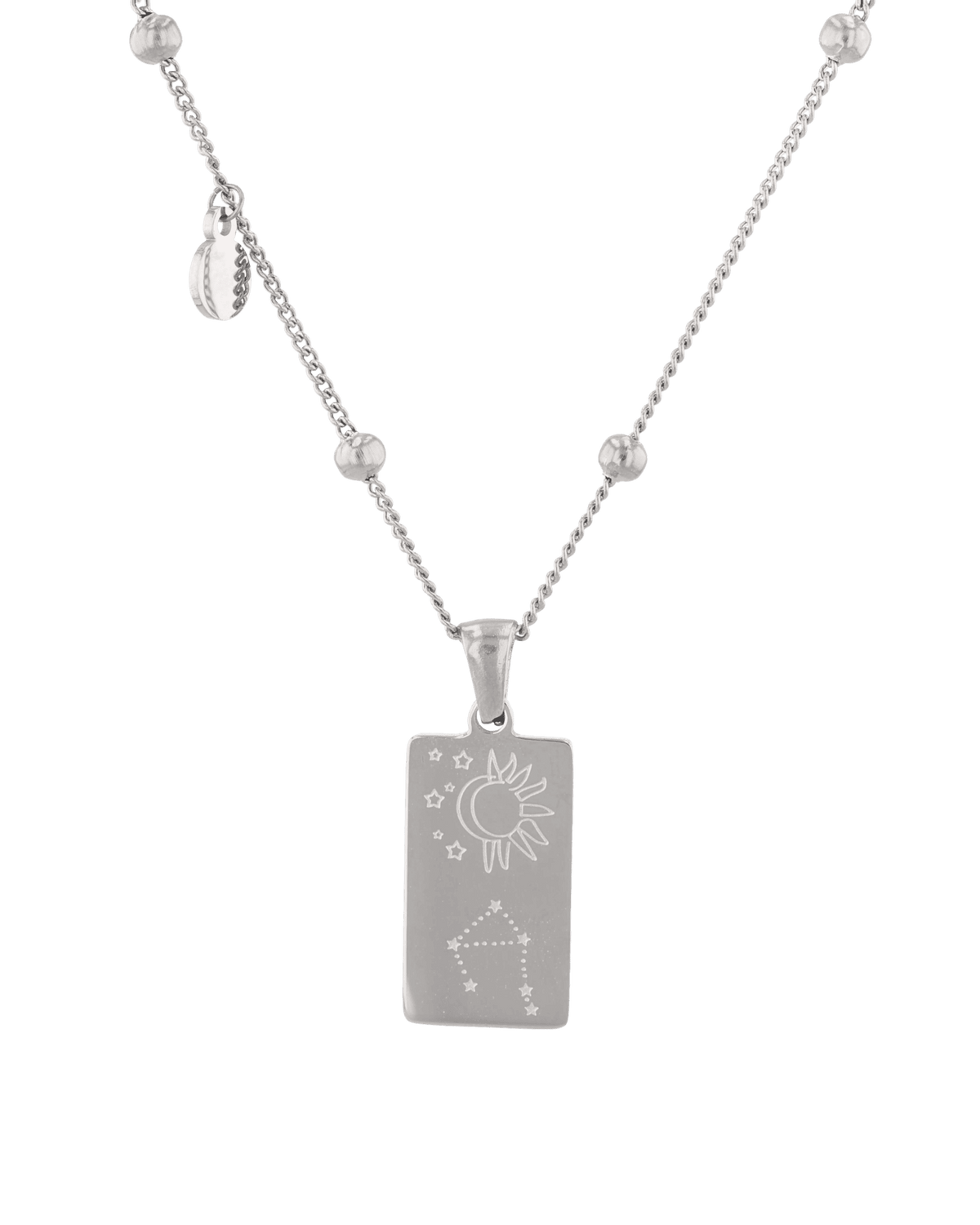 LAVANA Libra Silver Zodiac Tag Necklace
