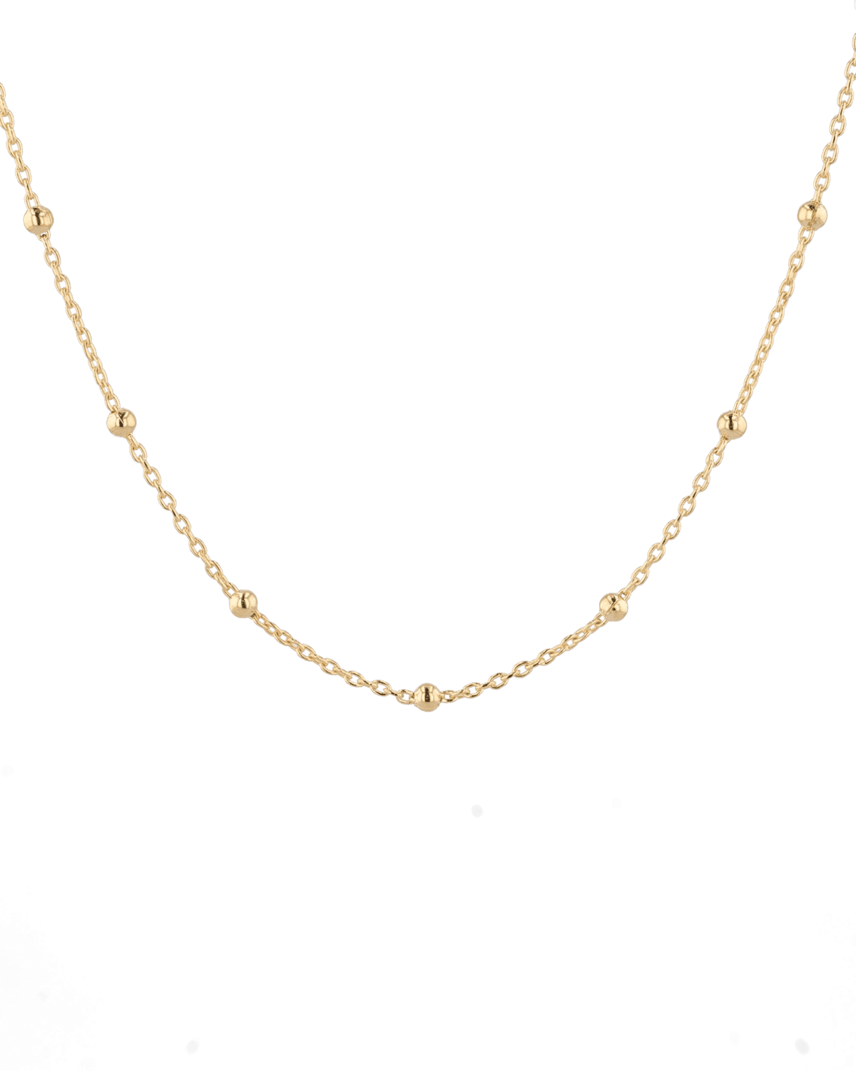 Image of Necklaces. Product name - Lille Gold Station Chain Necklace in colour by brand - LAVANA