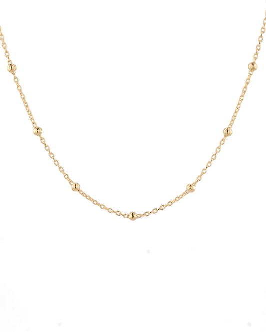 Image of Necklaces. Product name - Lille Gold Station Chain Necklace in colour by brand - LAVANA