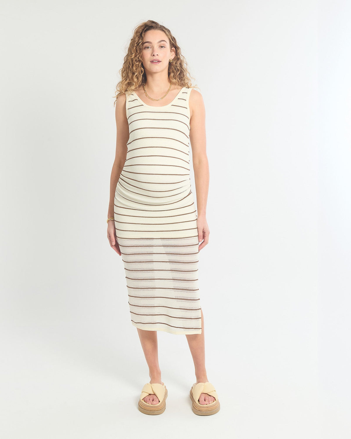 Soon Maternity Lily Crocheted Midi Dress