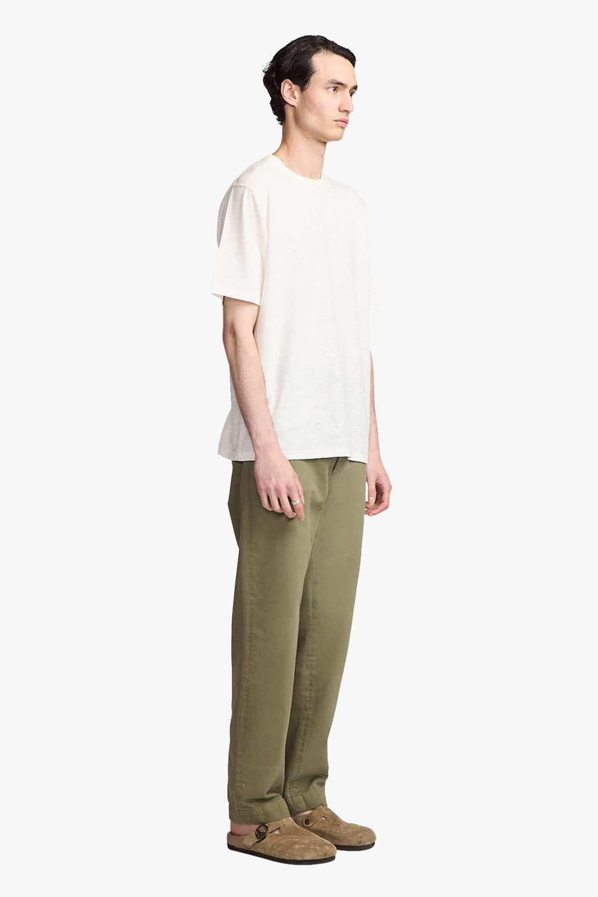 Anthony Squires linen blend tee (White)