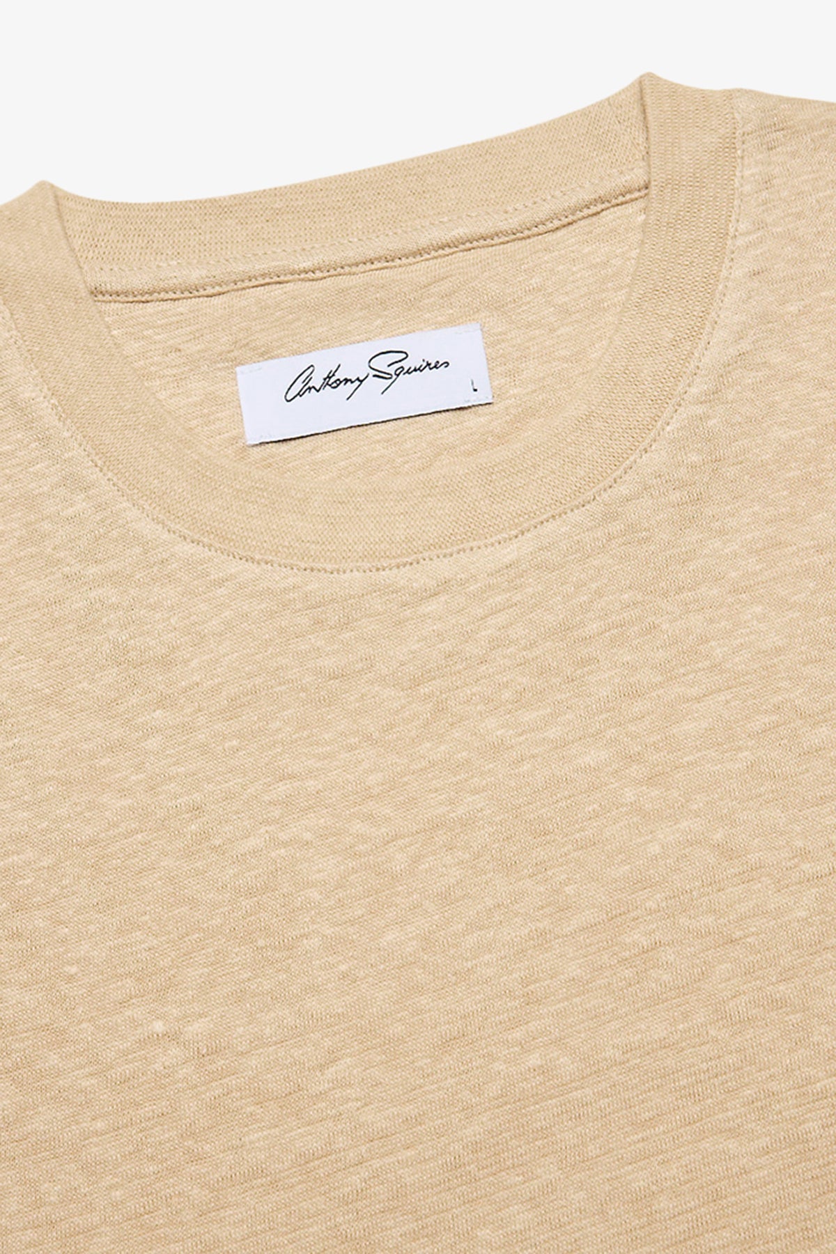 Anthony Squires linen blend tee (Fawn)