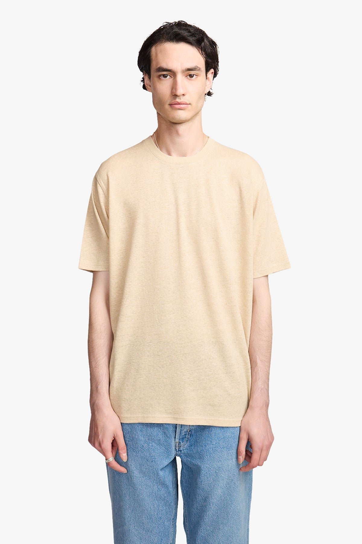 Anthony Squires linen blend tee (Fawn)