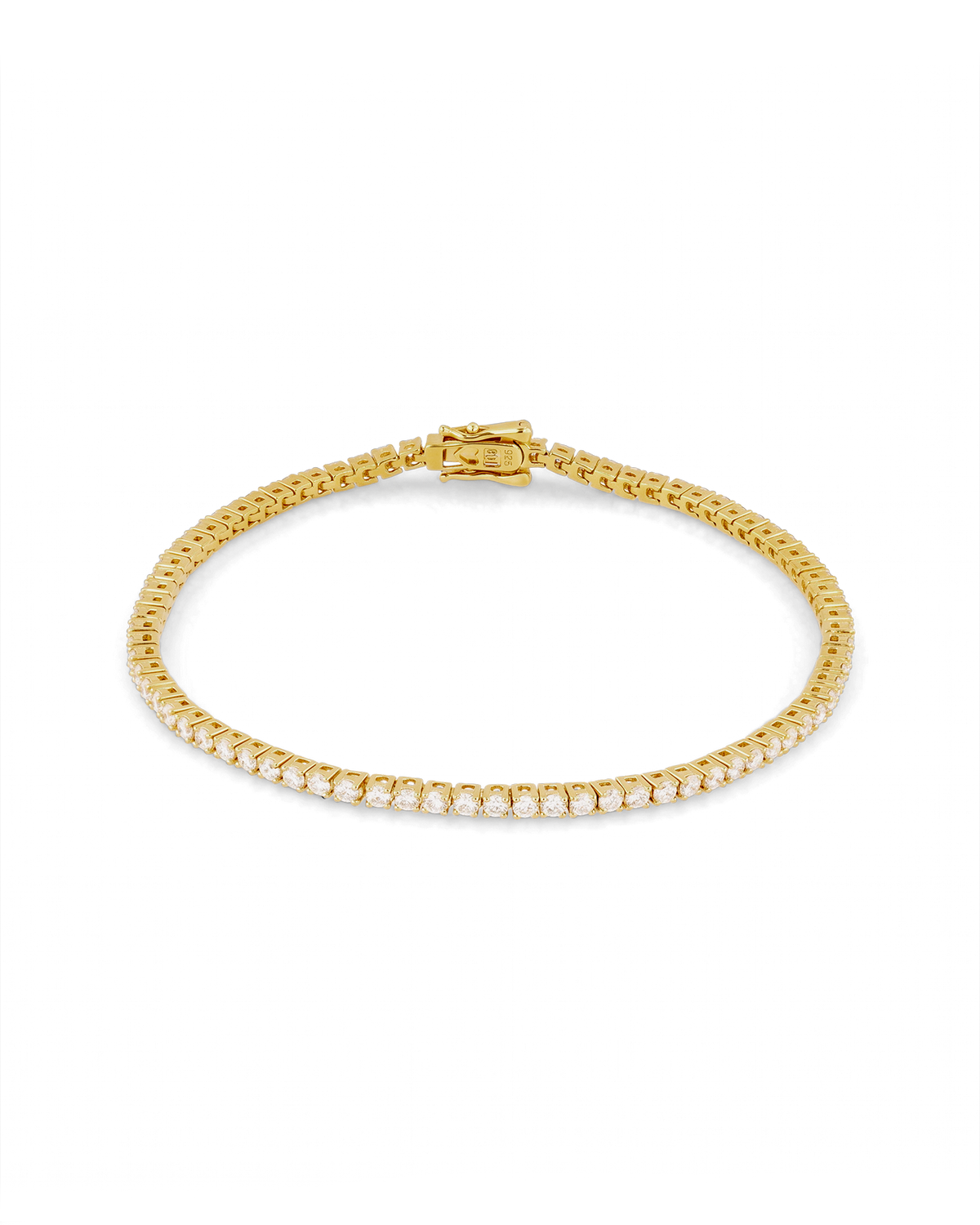 Image of Bracelets. Product name - Lisbon Gold Diamond Tennis Bracelet in colour by brand - LAVANA