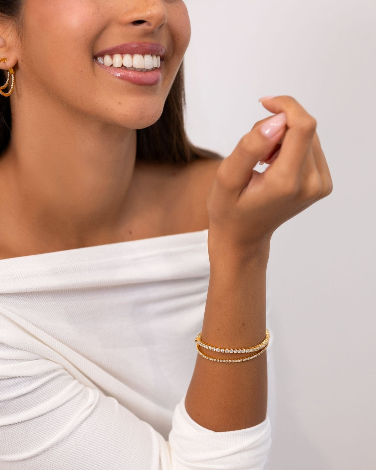 LAVANA Lisbon Gold Diamond Tennis Bracelet