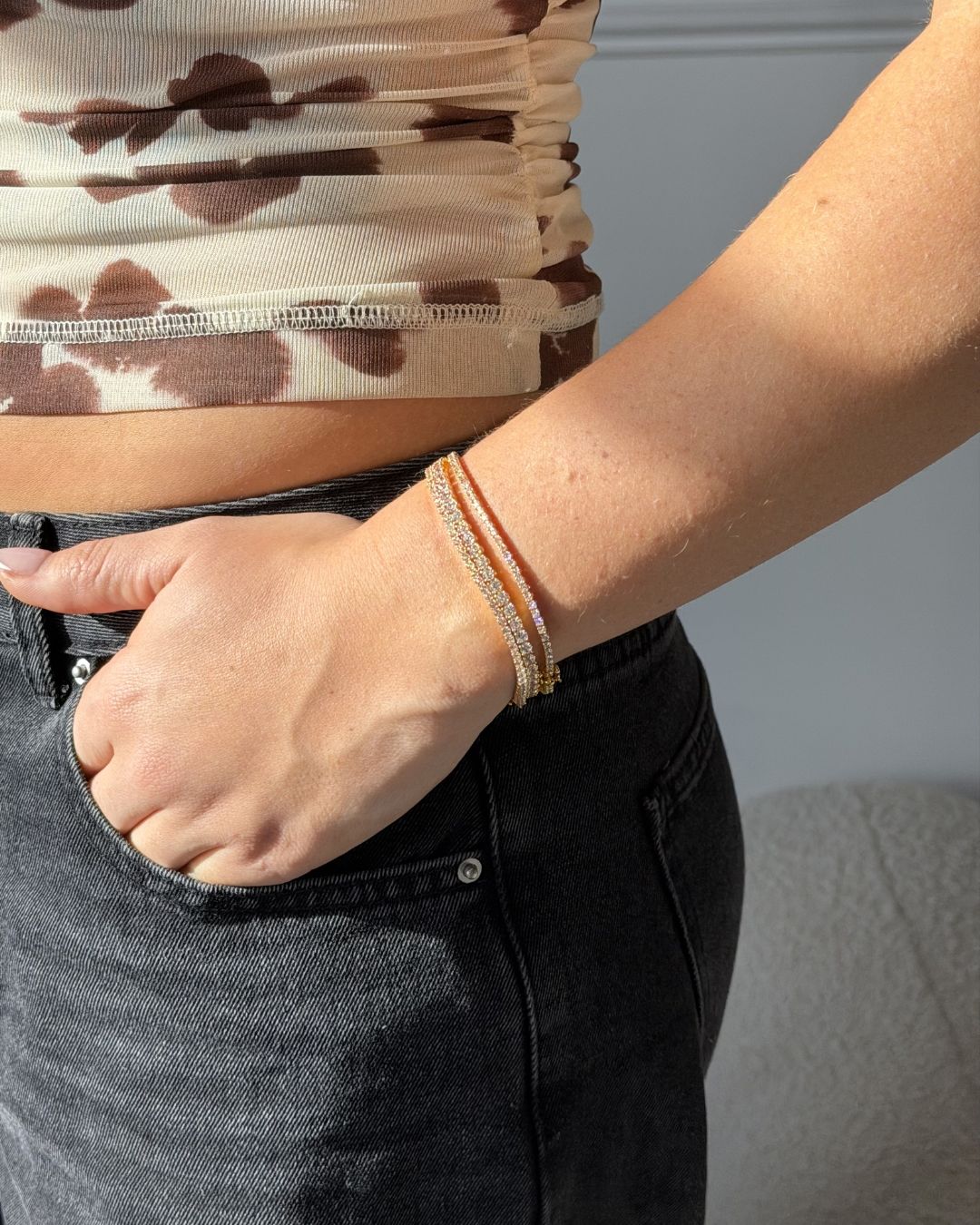LAVANA Lisbon Gold Diamond Tennis Bracelet