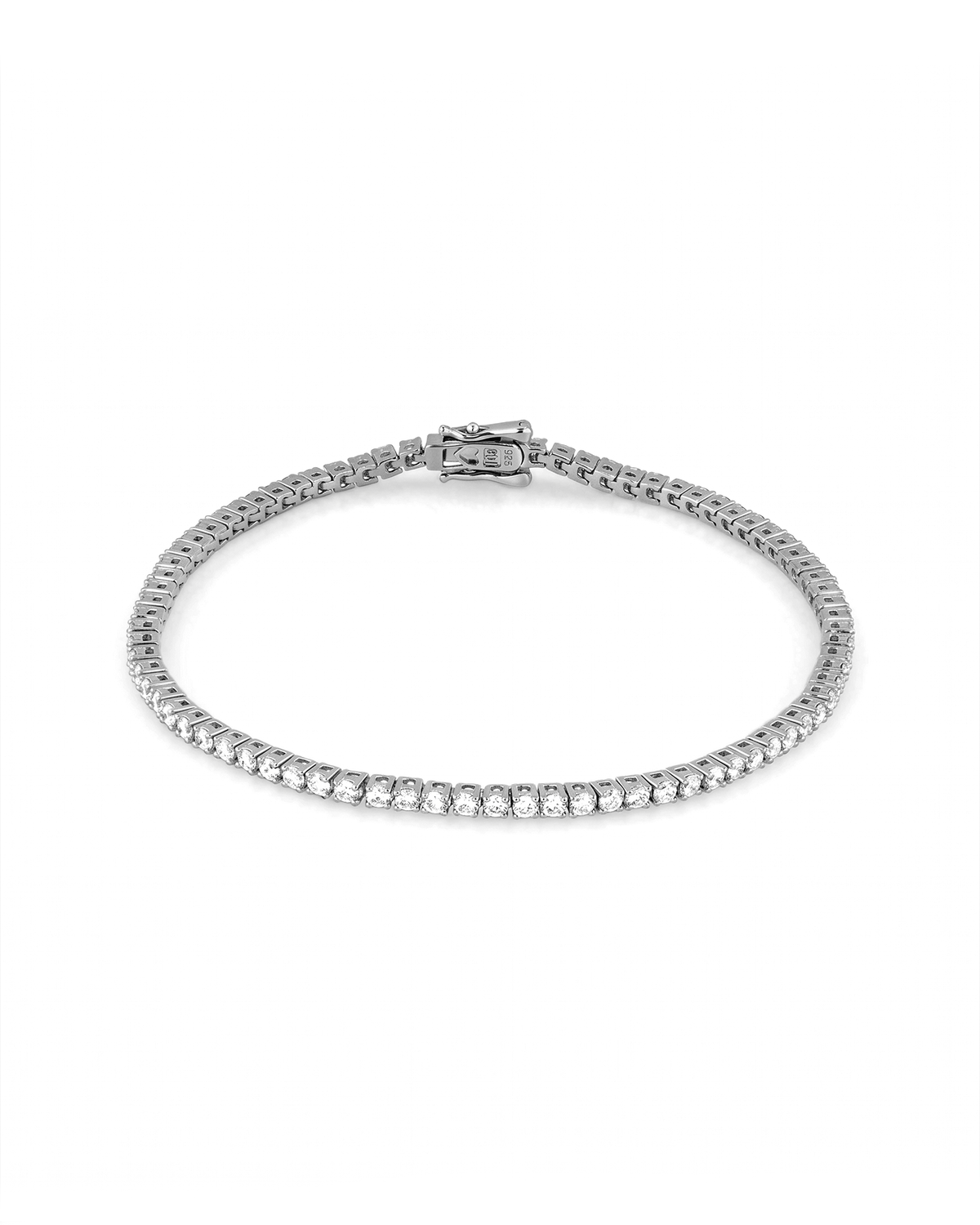 Image of Bracelets. Product name - Lisbon Silver Diamond Tennis Bracelet in colour by brand - LAVANA
