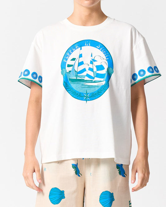 Image of T-Shirts. Productname: Walnut Melbourne Lison Tee in Andiamo colour by brand - Walnut Melbourne