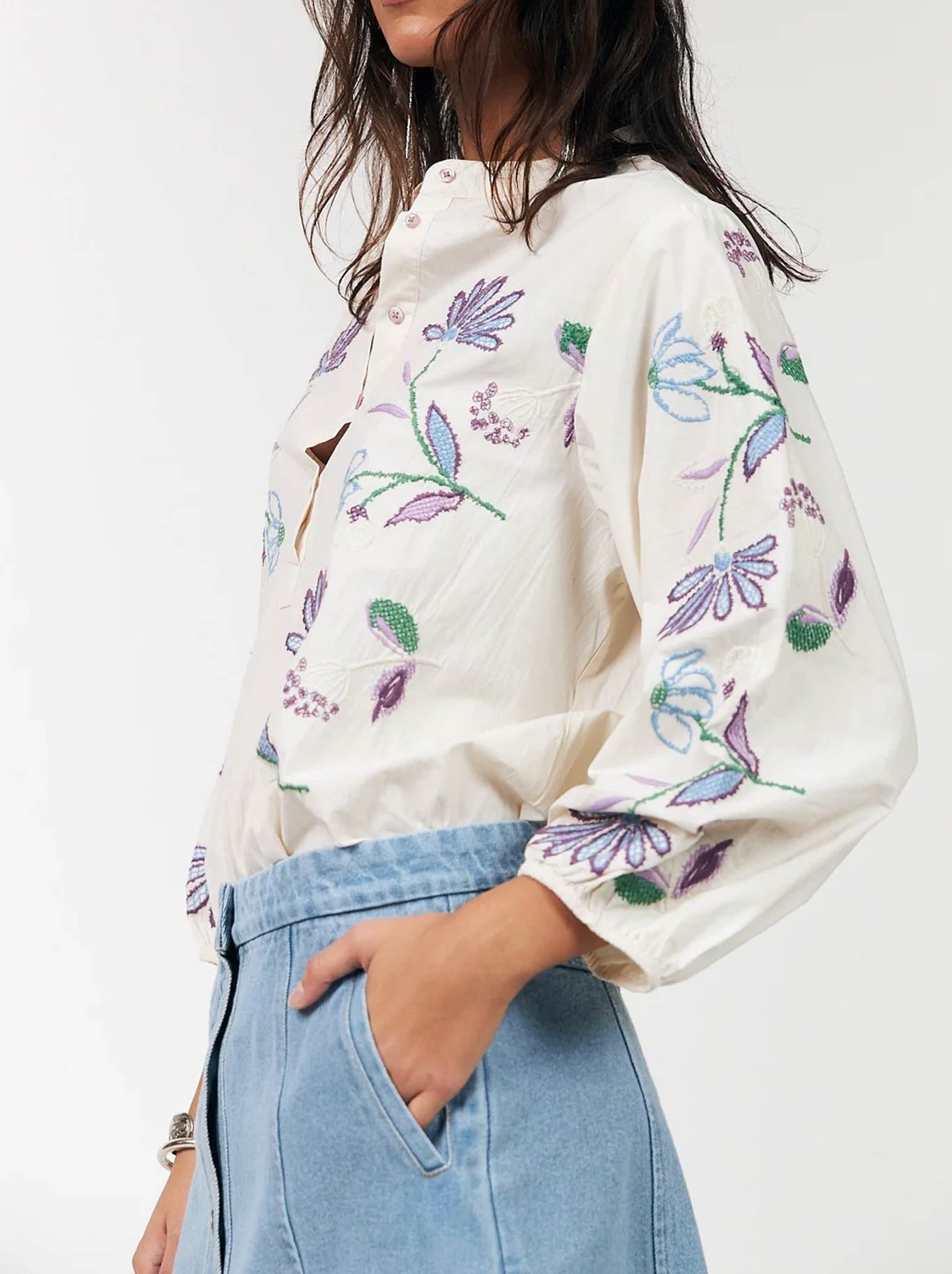 LOLLYS LAUNDRY FAITH BLOUSE (Creme)
