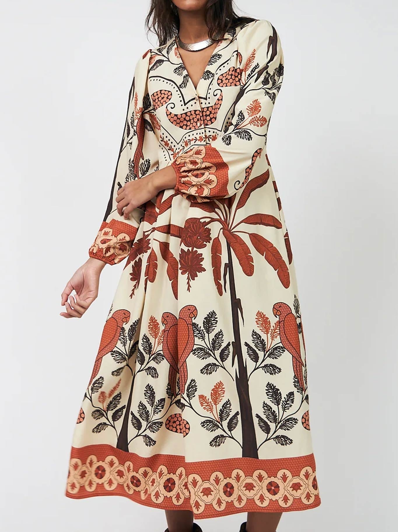 Image of Dresses. Product name - Lolly'S Laundry Sarai Dress in Creme colour by brand - Lollys Laundry