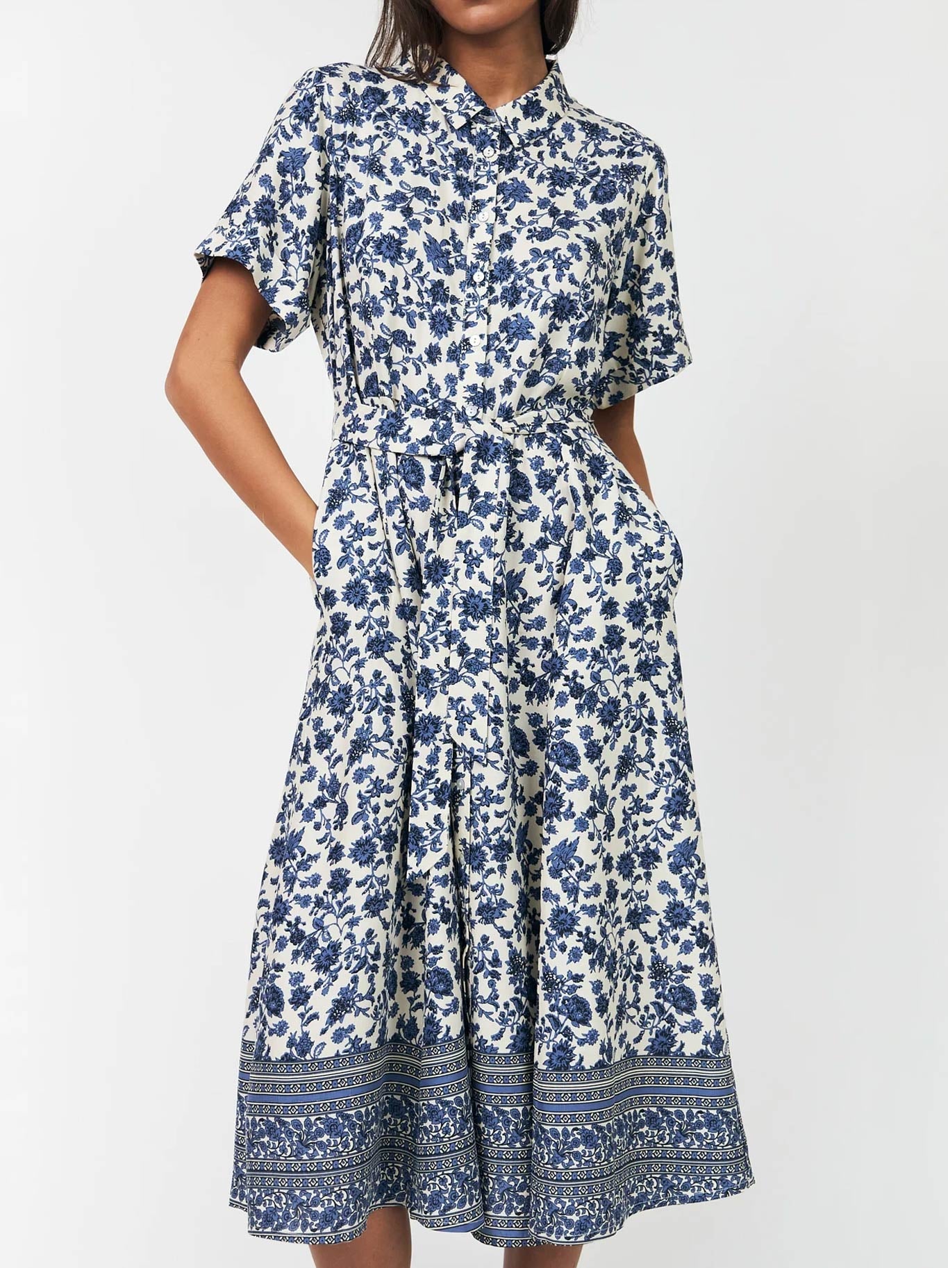Image of Dresses. Product name - Lollys Laundry Blake Midi Dress in Blue colour by brand - Lollys Laundry