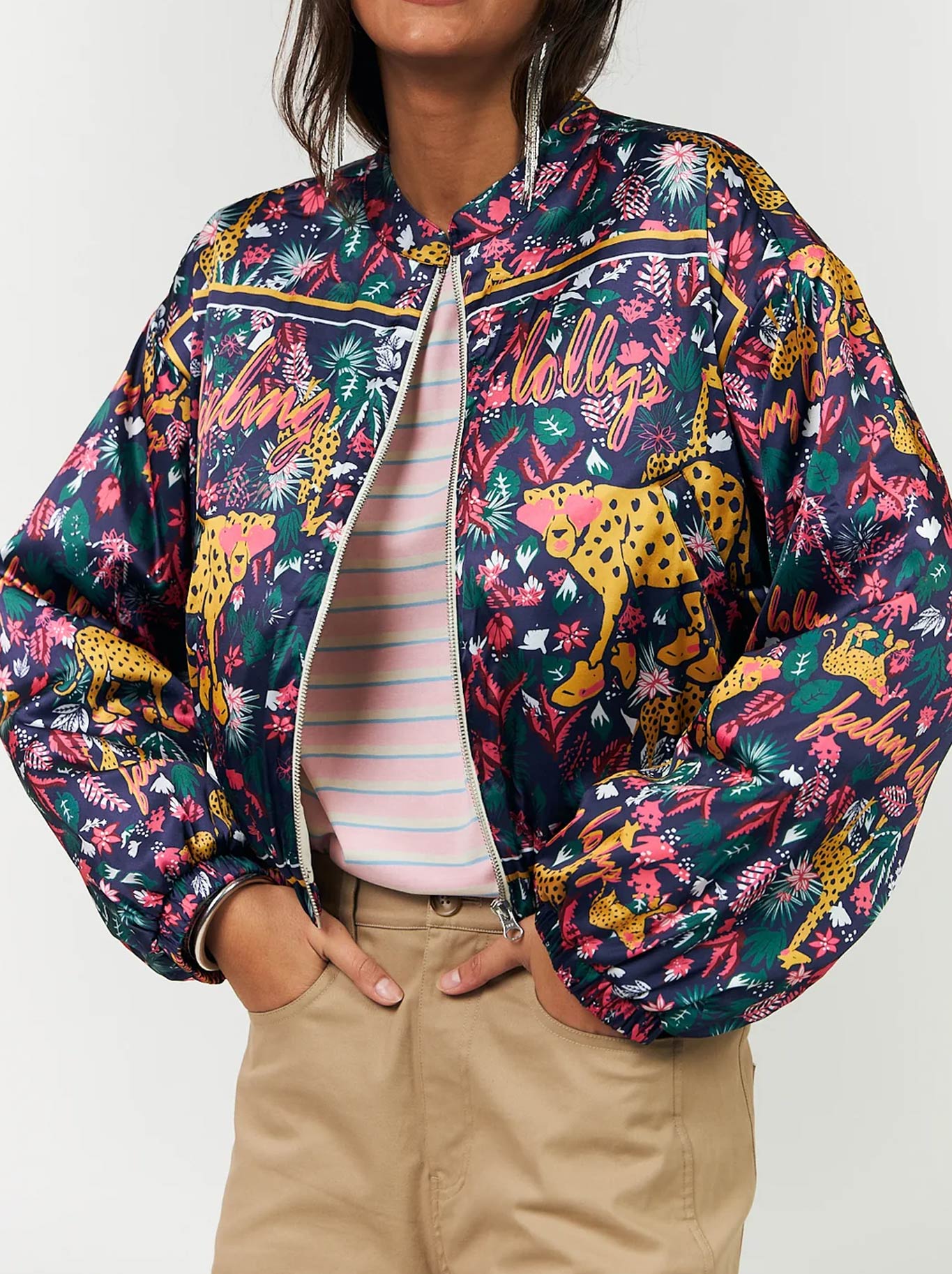 Image of Coats & Jackets. Product name - Lollys Laundry Lama Jacket in Multi colour by brand - Lollys Laundry
