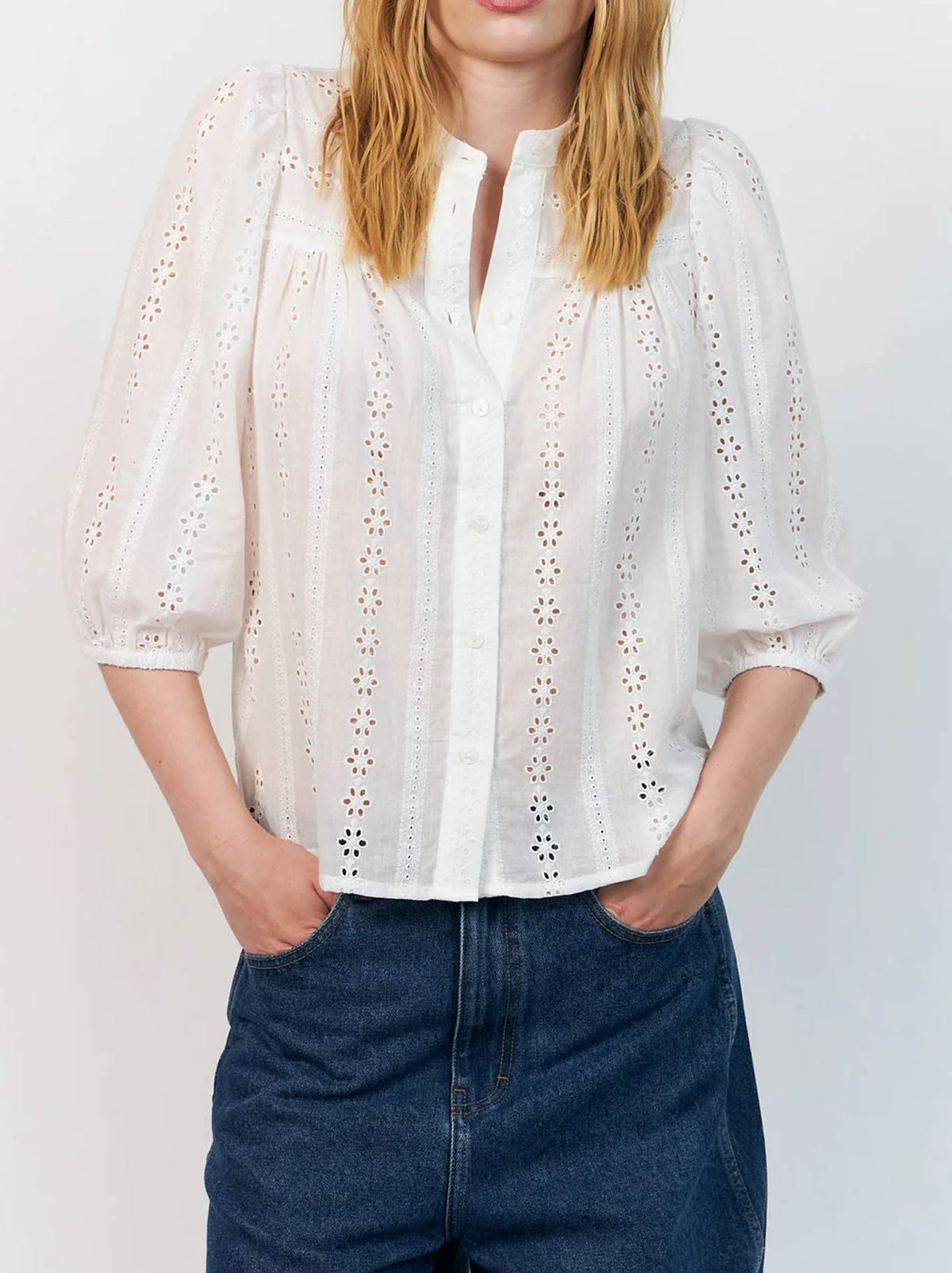 Image of Shirts. Product name - LOLLYS LAUNDRY JUNE SHIRT in White colour by brand - Lollys Laundry