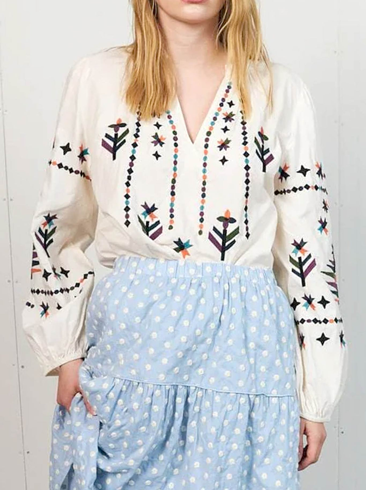Image of Shirts. Product name - LOLLYS LAUNDRY BONNIE SHIRT in White colour by brand - Lollys Laundry