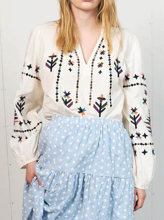 Image of Shirts. Product name - LOLLYS LAUNDRY BONNIE SHIRT in White colour by brand - Lollys Laundry