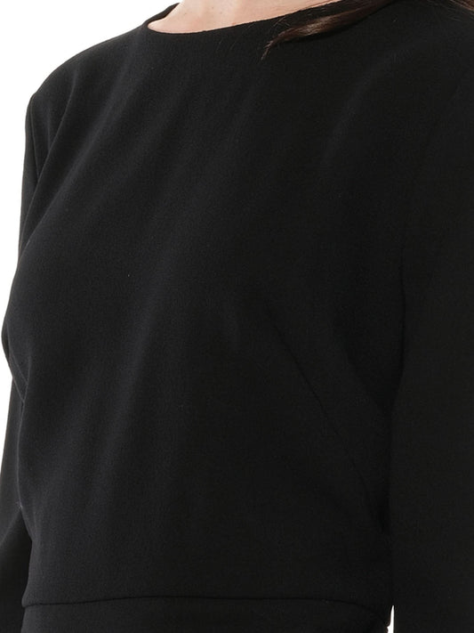 GIVENCHY Long Sleeve Short Dress (Black)