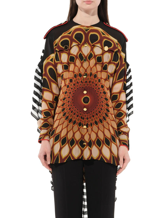 Image of a model wearing Tops. Productname: GIVENCHY Long Top in Multicolor colour by brand - GIVENCHY