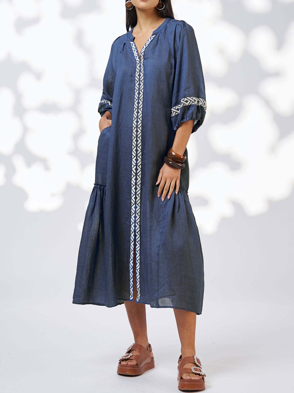 LOOBIE'S STORY MAYA MIDI DRESS (Denim Blue)