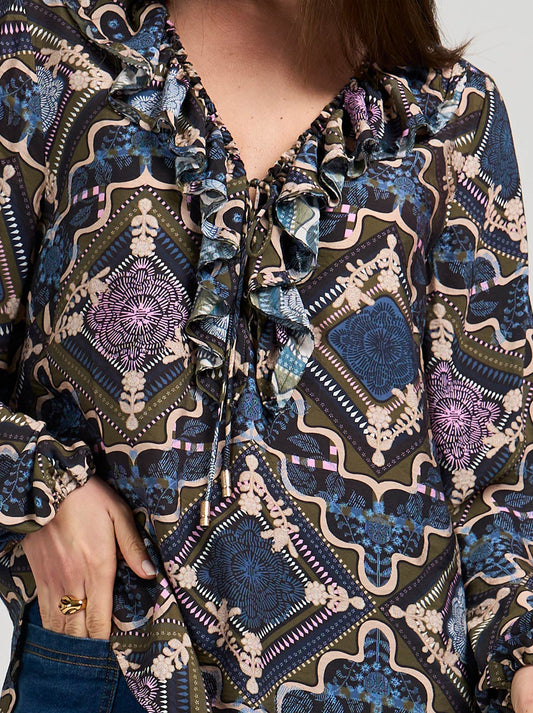 LOOBIE'S STORY REGALIA BLOUSE (Olive)