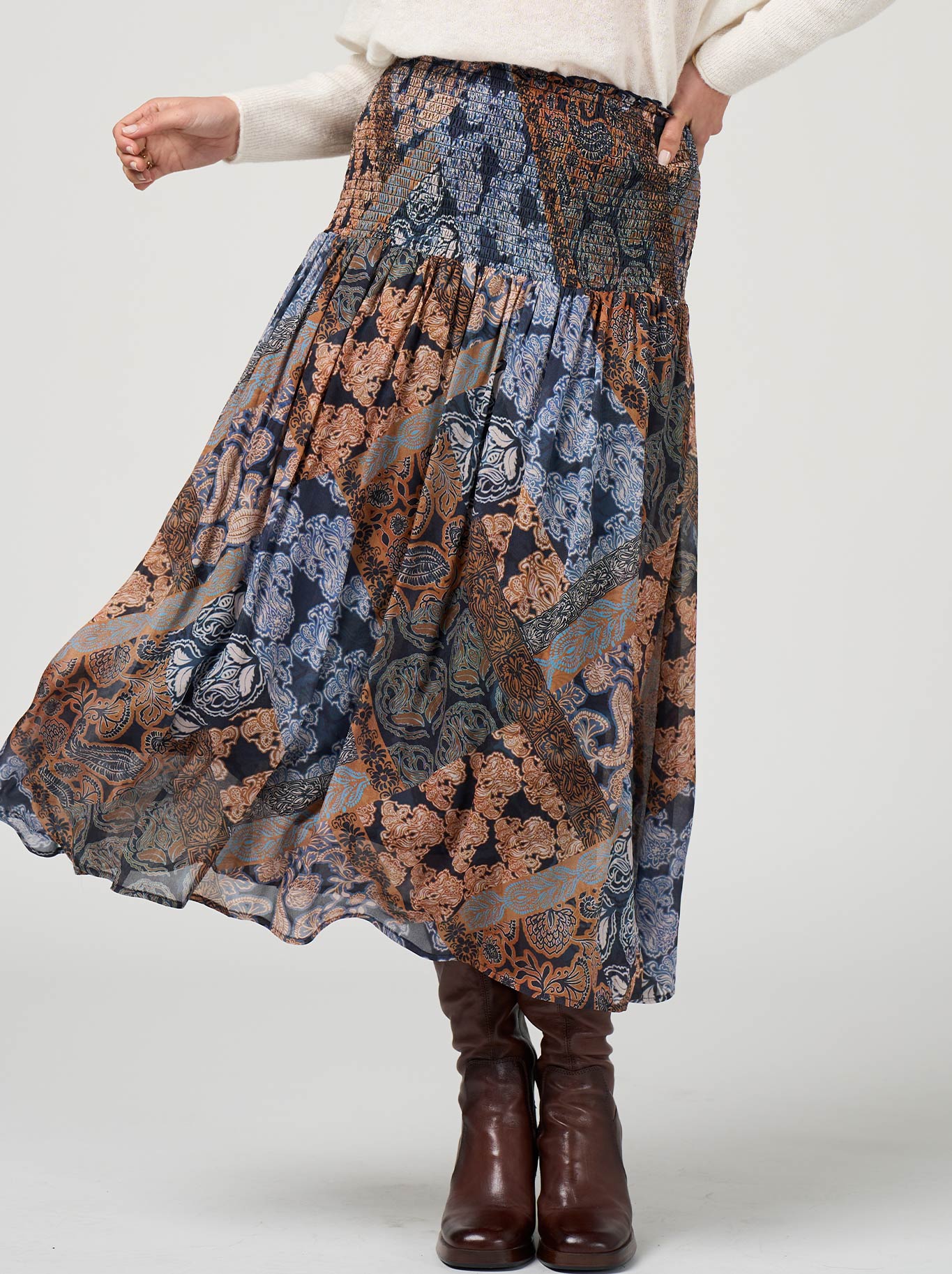LOOBIE'S STORY BYZANTIUM SKIRT (Indigo)