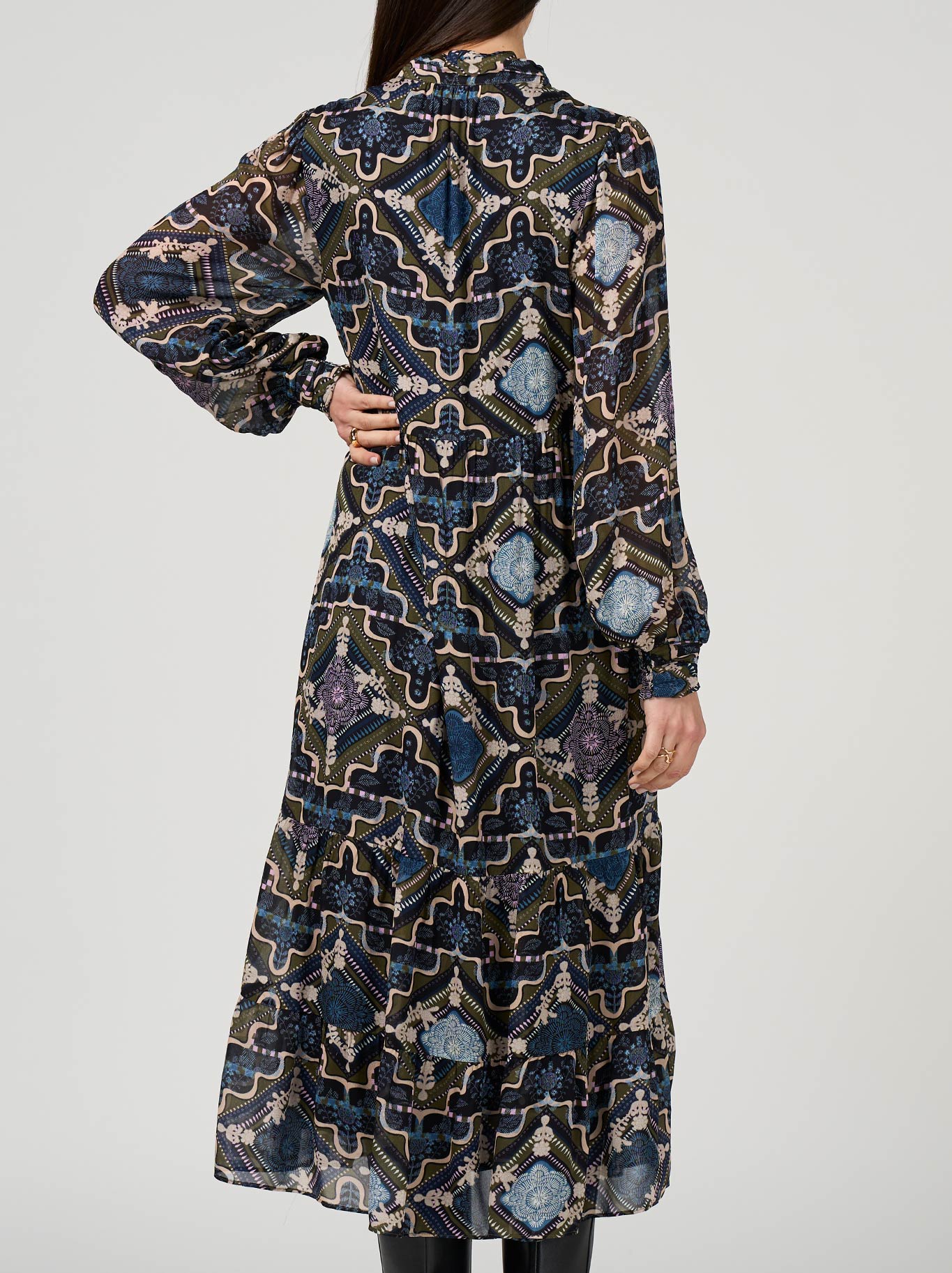 LOOBIE'S STORY REGALIA MIDI DRESS (Olive)