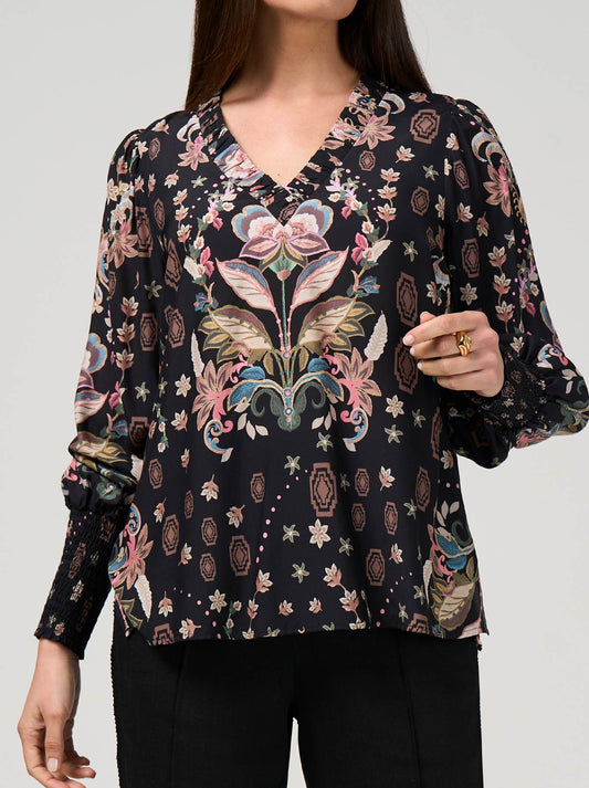 Image of Blouses. Productname: Loobie'S Story Antionette Blouse in Black/Multi colour by brand - Loobies Story