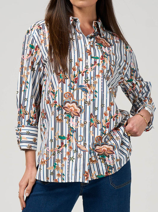 Image of Shirts. Productname: Loobie'S Story Louis Shirt in White colour by brand - Loobies Story