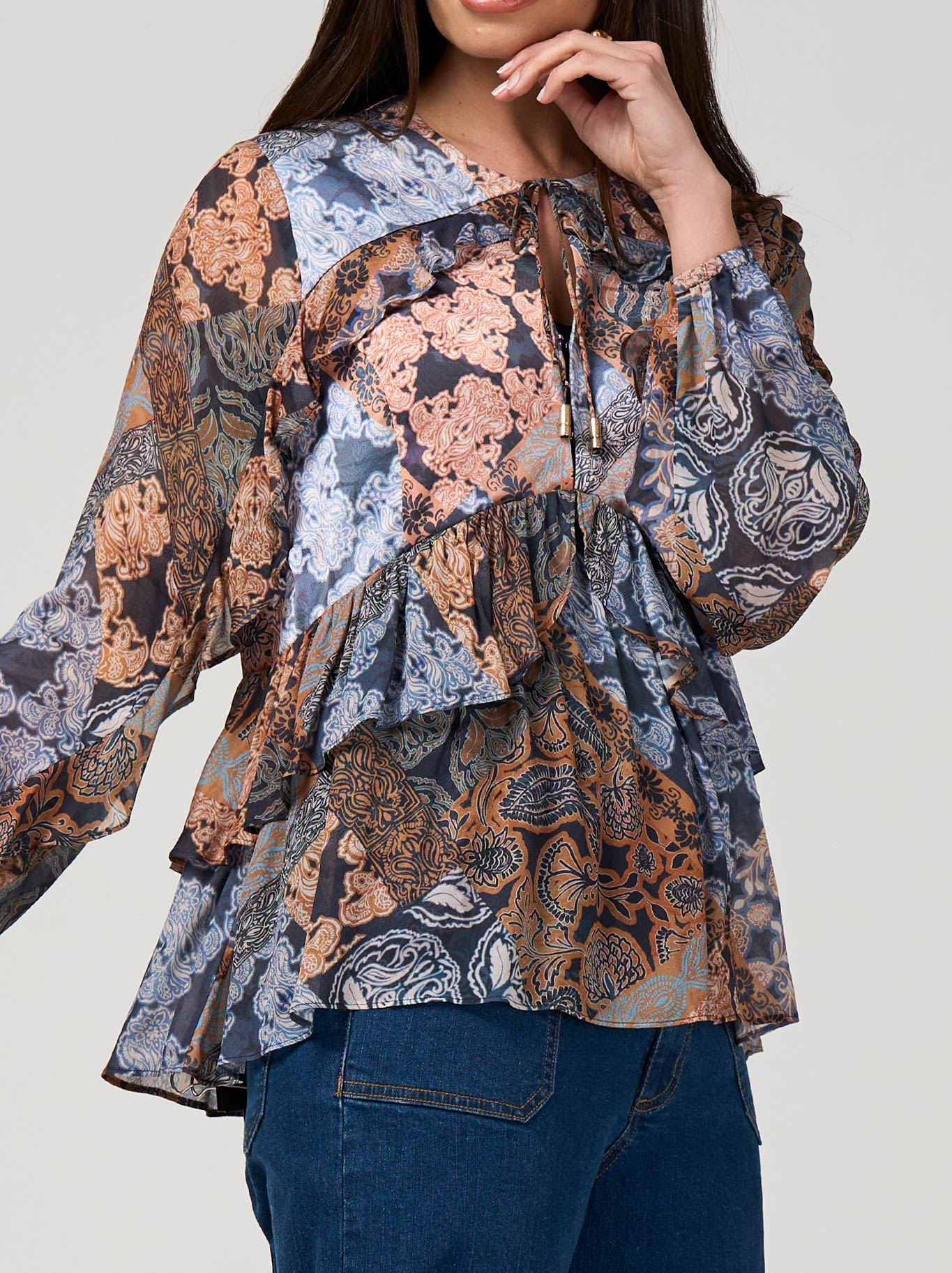 LOOBIE'S STORY BYZANTIUM BLOUSE (Indigo)