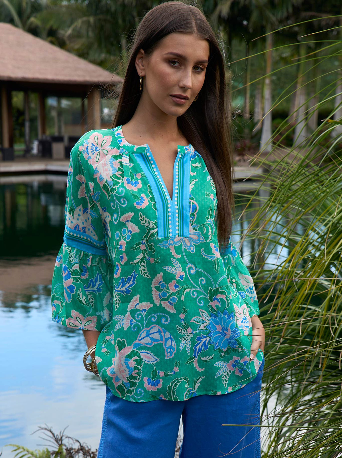 Loobie'S Story Samira Blouse (Electric Blue)