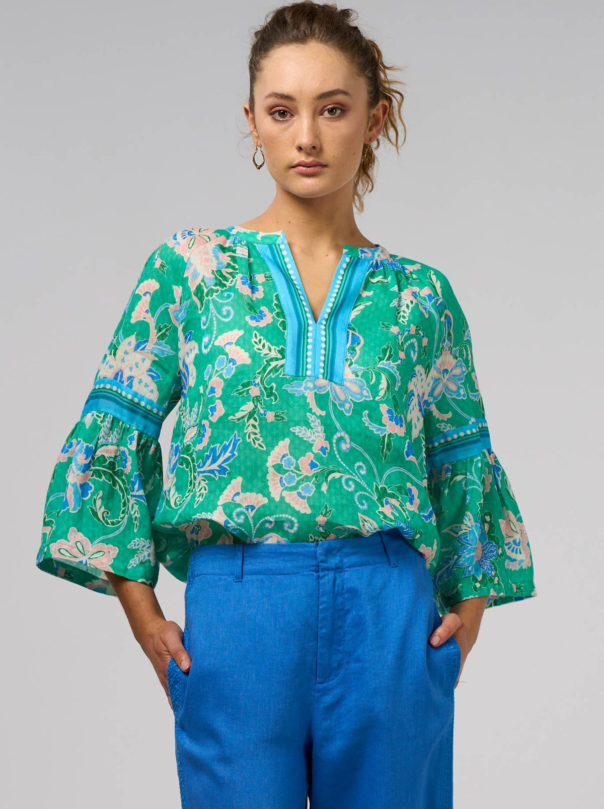 Loobie'S Story Samira Blouse (Electric Blue)
