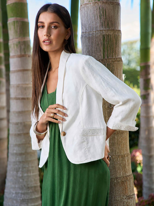 Image of Coats & Jackets. Product name - Loobie'S Story Firefly Jacket in White colour by brand - Loobies Story