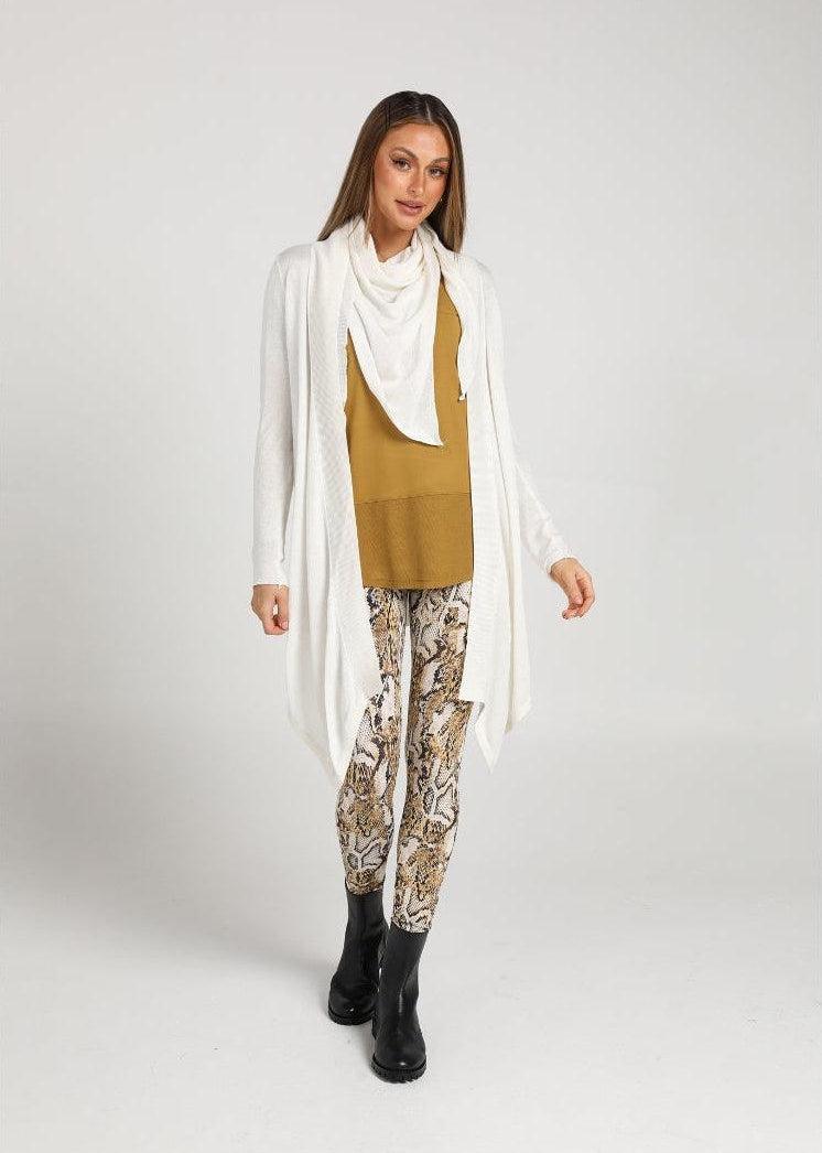 Lou Lou Lauper Cashmere/Bamboo Cardigan (Pearl)