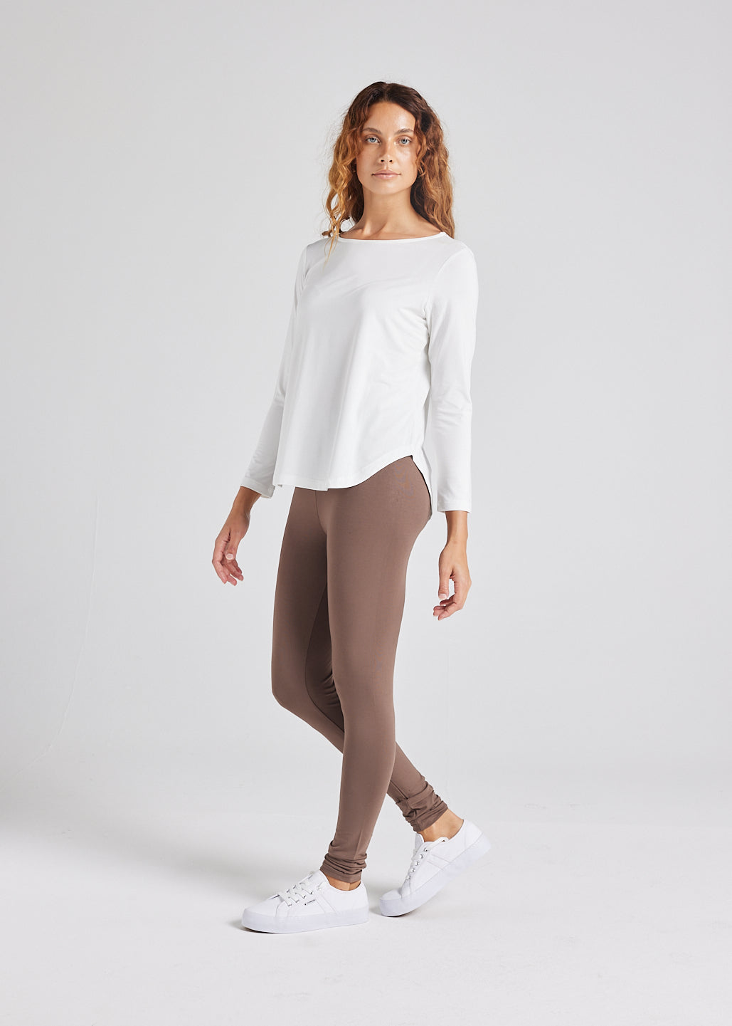 Lou Lou Adele Long Sleeve Bamboo Top (Cream)